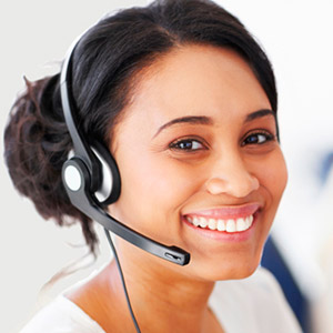 Woman in a headset